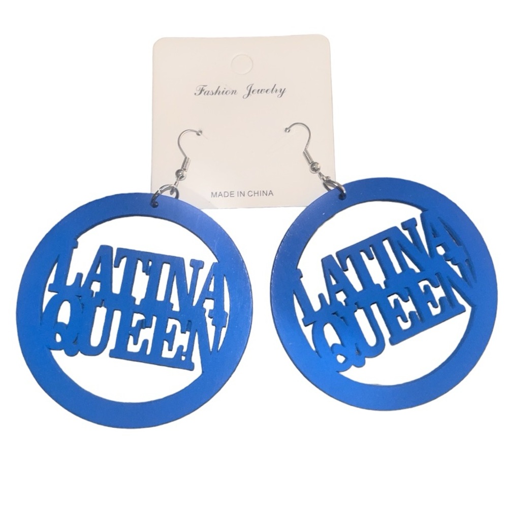 Blue Latina Queen Earrings